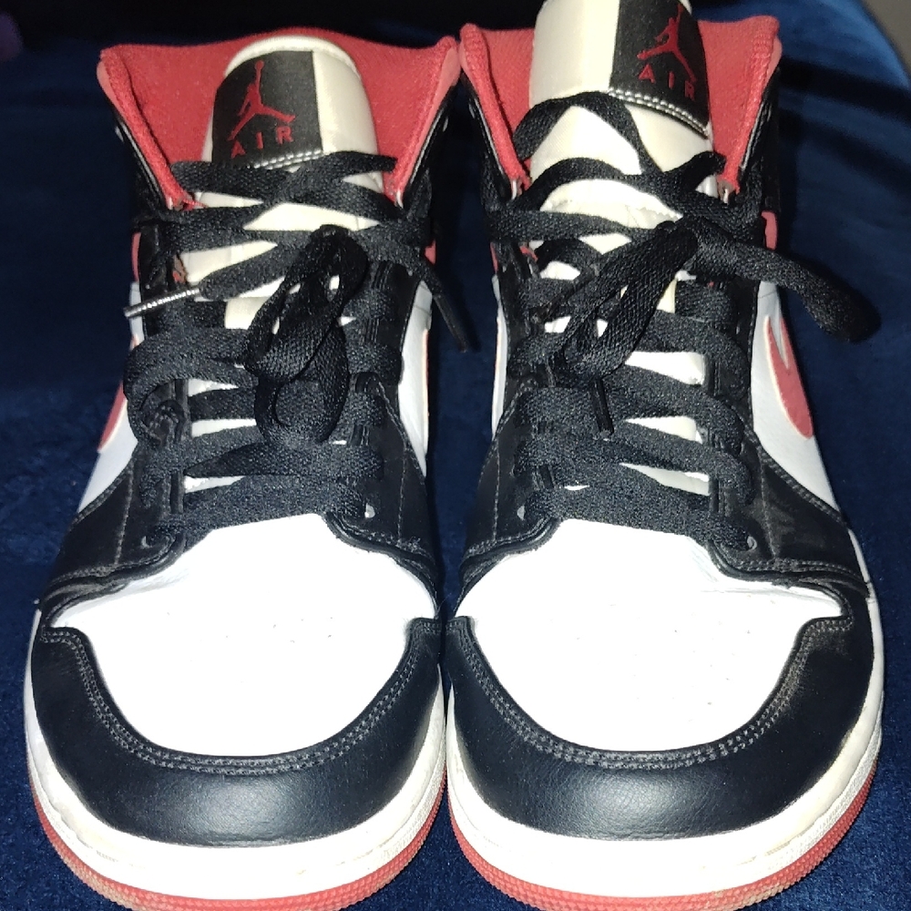 Jordan Black and Red Athletic Sneakers